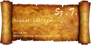 Szalai Tália névjegykártya